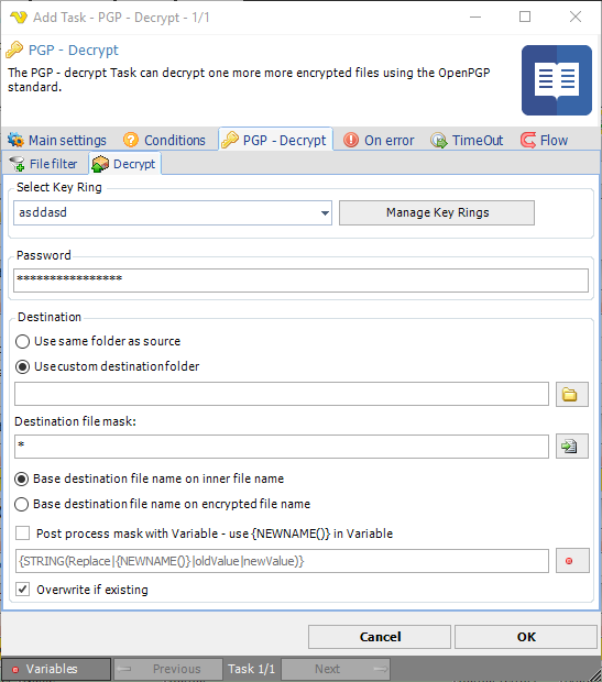 TaskPGPDecryptDecrypt