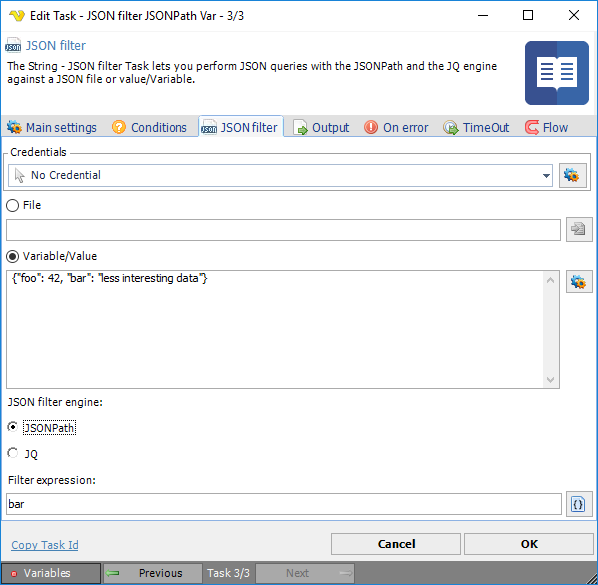 TaskStringJsonfilter