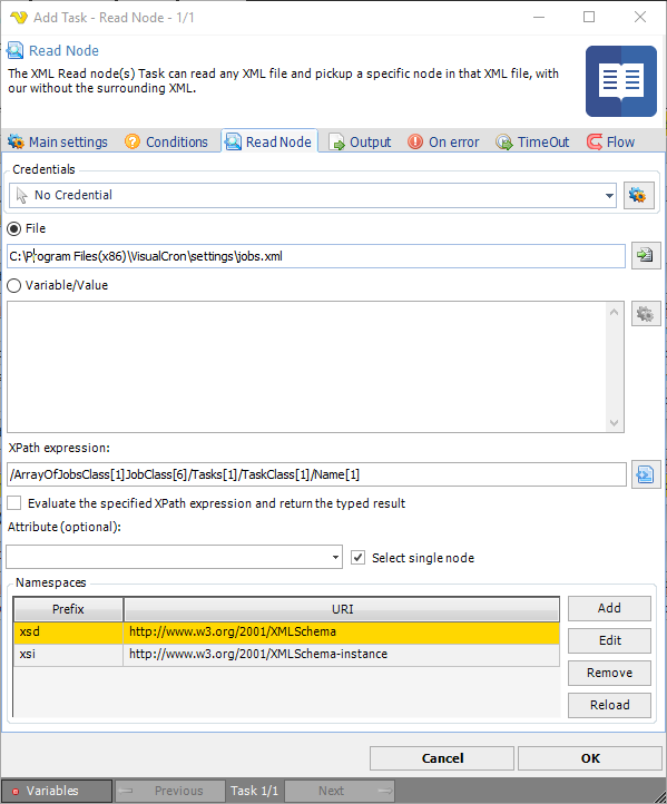 TaskXMLReadnode